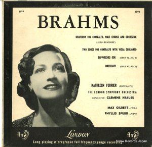 ꡼󡦥եꥢ brahms; rhapsody for contralto, male chorus and orchestra(alto rhapsody) LONDON5098
