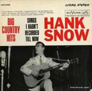 ϥ󥯡Υ big country hits / songs i hadn't recorded till now LSP-2458