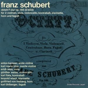 V/A schuert; oktett f-dur op.166 (d803) fur 2 violinen, viola, violoncello, kontrabass, klaorinette,