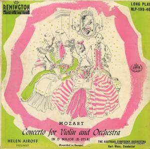 HELEN AIROFFȡ mozart; concerto for violin and orchestra RLP-199-46
