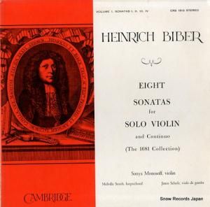 ˥Υ biber; eight sonatas for solo violin and continuo CRS1812