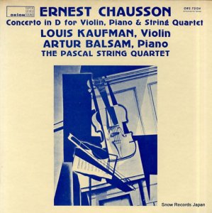 륤եޥ chausson; concerto in d for violin, piano & string quartet ORS73134