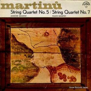ʡͽġջͽ martinu; string quartet no.5 / no.7 SUPRAPHON50424