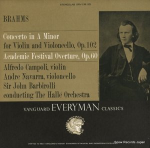 V/A brahms; concerto in a minor for violin and violoncello op.102 SRV-136SD