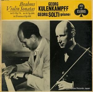 륯󥫥 brahms; violin sonatas in g op.78/in a op.100/in d minor op.108 ACL250