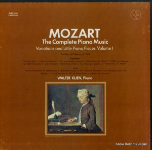 륿꡼ mozart; the complete piano music vol.1 SVBX5406