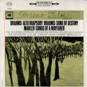 ブルーノ・ワルター brahms; alto rhapsody / song of destiny MS6488