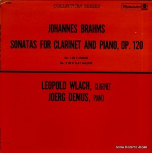 쥪ݥɡå brahms; sonatas for clarinet and piano, op.120 W-9023