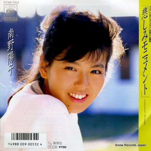 南野陽子 悲しみモニュメント 07SH1743 | レコード買取