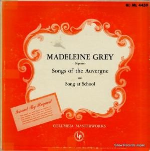 ޥɥ졼̡쥤 songs of the auvergne and song at school ML4459