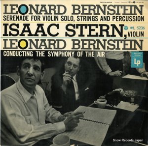 レナード・バーンスタイン バーンスタイン：独奏ヴァイオリンと弦楽合奏と打楽器のためのセレナード WL5236