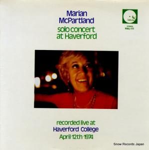 ޥꥢ󡦥ޥѡȥ solo concert at haverford HAL-111