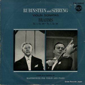 إå brahms; violin sonatas no.2 & 3 LM-2619-C