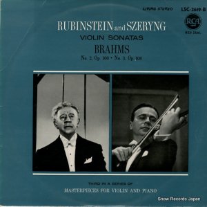 إå brahms; violin sonatas no.2 & 3 LSC-2619-B