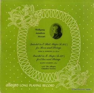 󡦥Х mozart; quintet in e flat (k.407) for horn and strings AL62