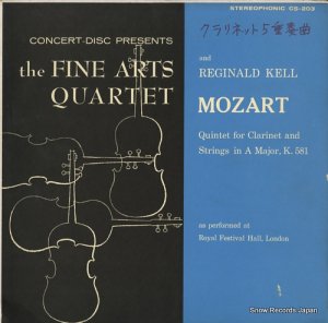ե󡦥ĸڻͽġ쥸ʥɡ mozart; quintet for clarinet and strings in a major, k. 581 CS-203