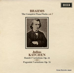 ꥢå brahms; the complete piano works vol.7 SXL6218