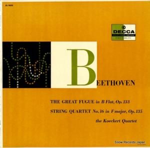 åȸڻͽ beethoven; the great fugue in b flat/string quartet no.16 DL9893