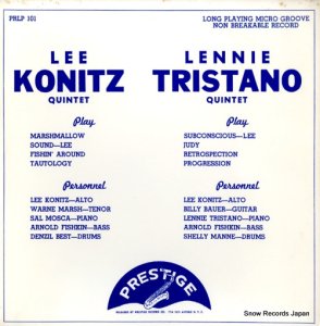 ꡼˥åġˡȥꥹ - lee konitz quintet / lennie tristano quintet - PRLP101
