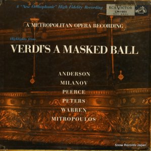 ǥߥȥꡦߥȥס - verdi; a masked ball - LM-1911