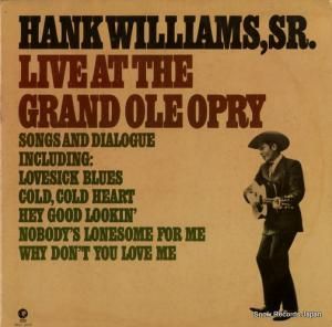 ハンク・ウィリアムス - live at the grand ole opry - MG-1-5019