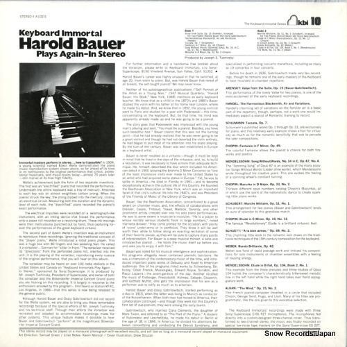 ハロルド・バウアー - key