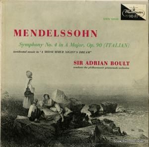 ɥꥢ󡦥ܡ mendelssohn; symphony no.4 in major, op. 90 (italian) XWN18243
