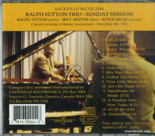 CD: ラルフ・サットン・トリ