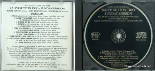 CD: ラルフ・サットン・トリ