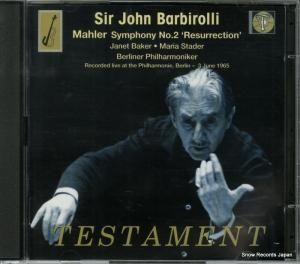 CD: ジョン・バルビローリ - mahler; symphony no.2 "resurrection" - SBT2.1320