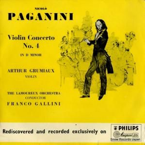 アルテュール・グリュミオー - paganini; violin concerto no.4 in d minor - ABR4024