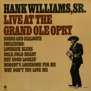 ハンク・ウィリアムズ・ジュニア - live at the grand ole opry - MG-1-5019
