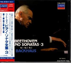 CD: ウィルヘルム・バックハウス - ベートーヴェン:ピアノ・ソナタ全集3 - F30L-20130 / 417203-2