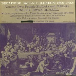 イワン・マッコール broadside ballads (london: 1600-1700) volume two FW3044