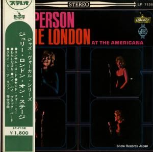 ジュリー・ロンドン ジュリー・ロンドン・オン・ステージ LP7158