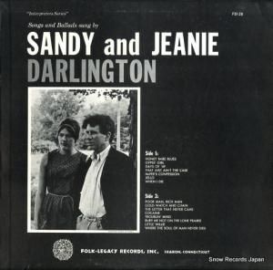 SANDY AND JEANIE DARLINGTON songs and ballads sung FSI-28