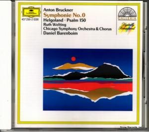 CD: ダニエル・バレンボイム - bruckner; symphonie no.0 - 437250-2