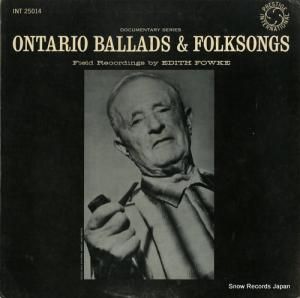 EDITH FOWKE ontario ballads & folksongs INT25014