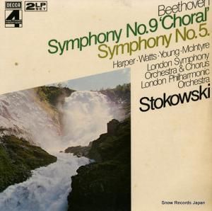 レオポルド・ストコフスキー beethoven; symphony no.5 / symphony no.9 'choral' DPA599-600