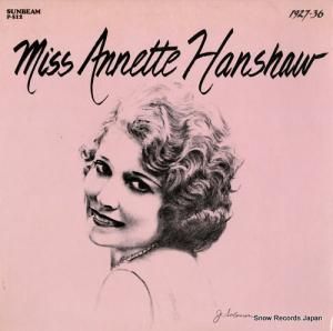 ͥåȡϥ󥷥祦 miss annette hanshaw "it was so beautiful" 1927-36 P-512