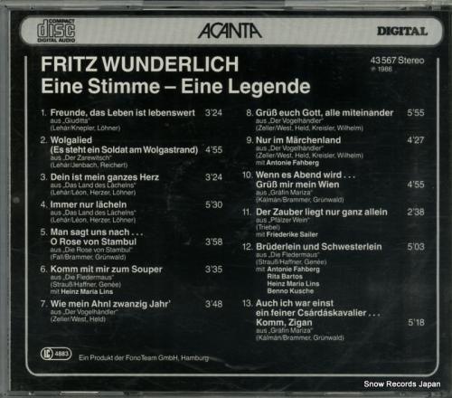 CD: フリッツ・ヴンダーリッ