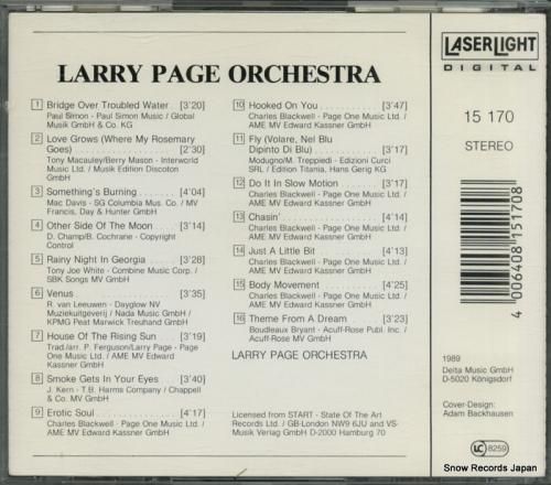 CD: ラリー・ペイジ・オーケ