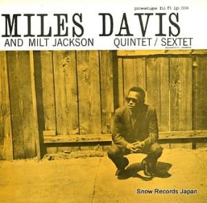 マイルス・デイビス&ミルト・ジャクソン miles davis and milt jackson SMJ-6530(M)