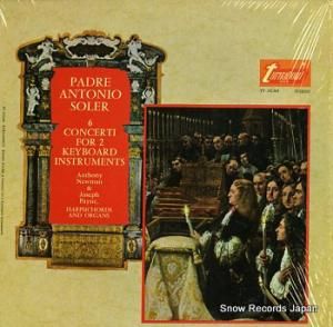アンソニー・ニューマン&ジョセフ・ペイン padre antonio soler; 6concerti for 2 keyboard instruments TV34136S