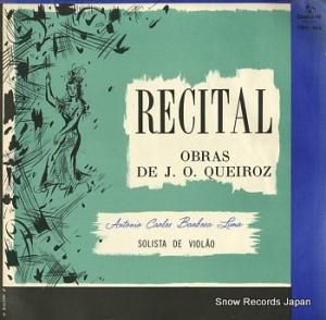 ANTONIO CARLOS BARBOSA LIMA recital de obras de j.o. queiroz CMG-2318