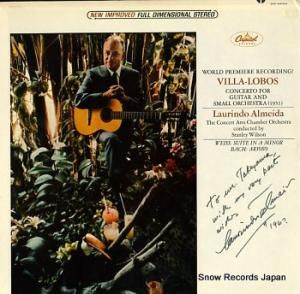 LAURINDO ALMEIDA villa-lobos concerto for guitar and small orchestra SP8638