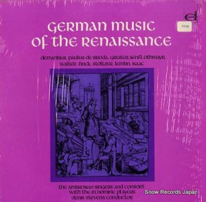 ǥ˥ƥ german music of the renaissance 97270-4