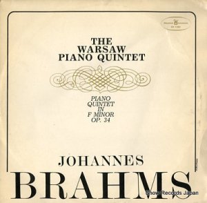 륷ԥΡƥå brahms; piano quintet in f minor op.34 SX1390
