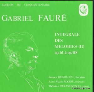 åӥ faure; integrale des melodies (ii) CAL1844/46