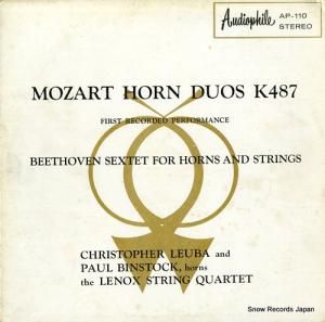 CHRISTOPHER LEUBA AND PAUL BINSTOCK mozart; horn duos k487 AP-110